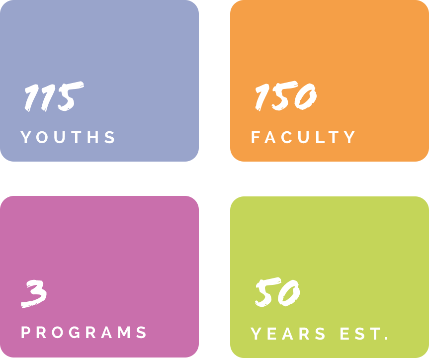 115 Youths, 150 Faculty, 3 Programs, 50 Years